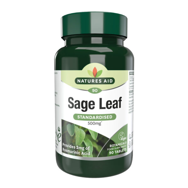 Natures Aid Sage Leaf 50mg (500mg equiv) - 90 Tabs