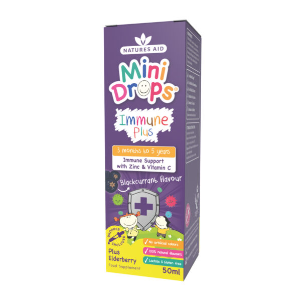 Natures Aid Immune Plus with Elderberry (Zinc & Vitamin C) - 50ml