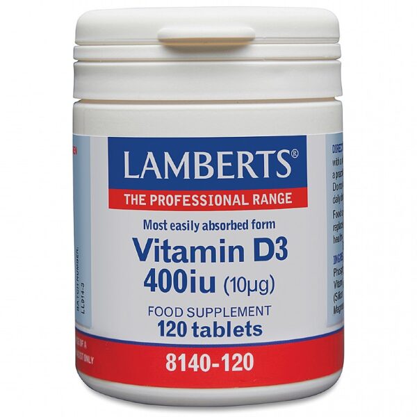 Lamberts Vitamin D 400iu (10g) - Fill Size 120 Tablets