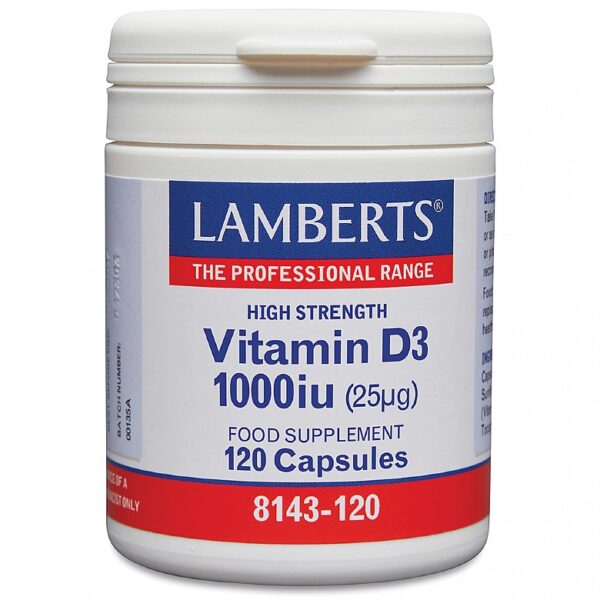 Lamberts Vitamin D3 1000iu - Fill Size 120 Capsules