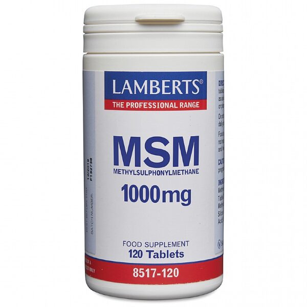 Lamberts MSM 1000mg - Fill Size 120 Tablets