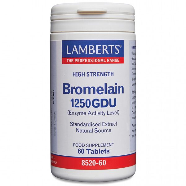 Lamberts Bromelain 1250GDU - Fill Size 60 Tablets