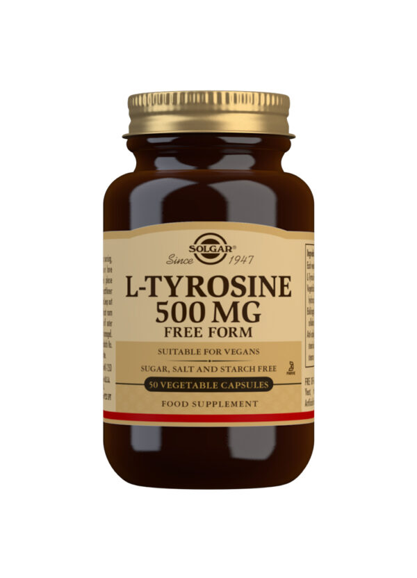 Solgar L-Tyrosine 500 mg Vegetable Capsules - Pack of 50