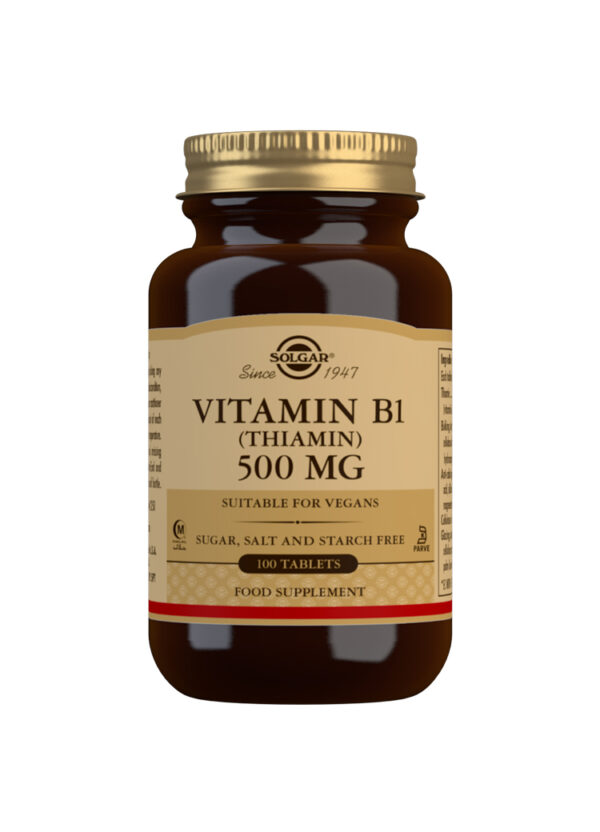 Solgar Vitamin B1 (Thiamin) 500 mg Tablets  - Pack of 100