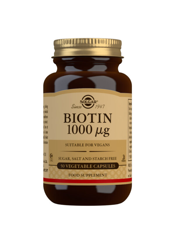 Solgar Biotin 1000 mg Vegetable Capsules - Pack of 50