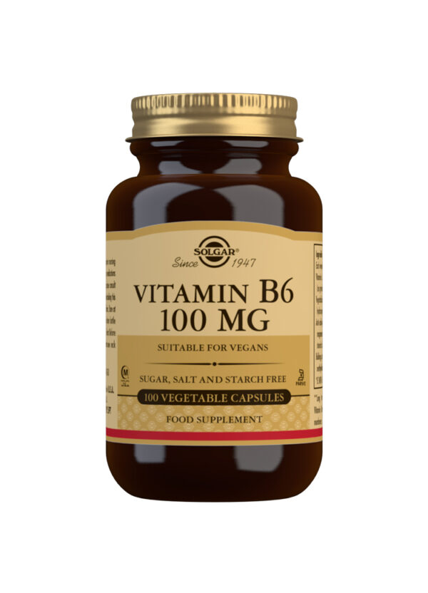 Solgar Vitamin B6 100 mg Vegetable Capsules - Pack of 100