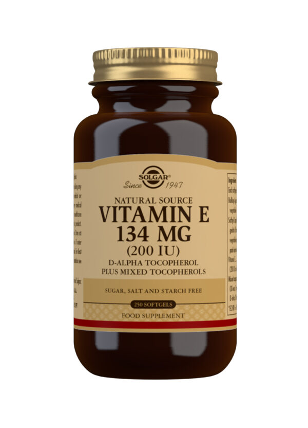 Solgar Natural Source Vitamin E 134 mg  (200 IU) Softgels - Pack of 250
