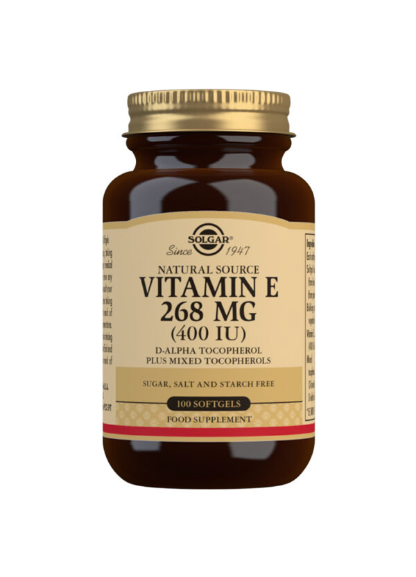 Solgar Natural Source Vitamin E 268 mg (400 IU) Softgels - Pack of 100