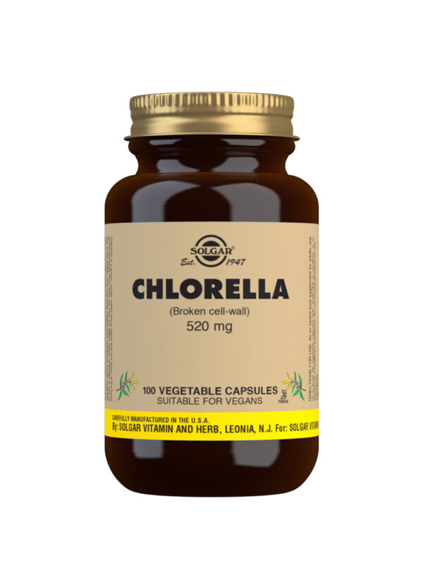 Solgar Chlorella 520 mg Vegetable Capsules - Pack of 100