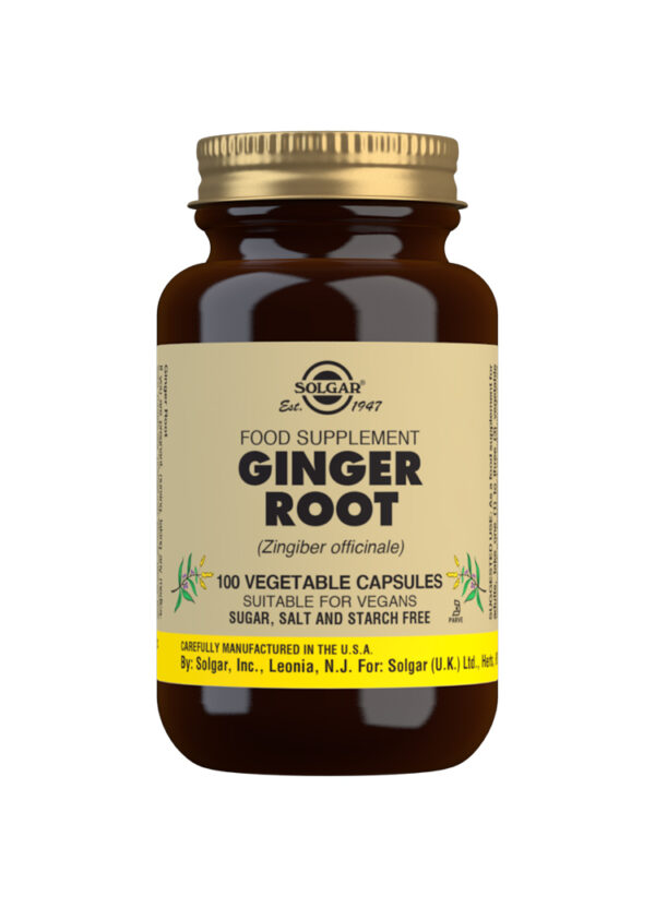 Solgar Ginger Root Vegetable Capsules - Pack of 100