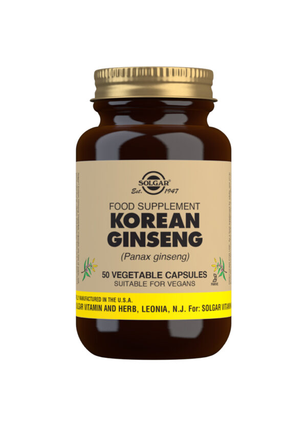Solgar Korean Ginseng Vegetable Capsules - Pack of 50