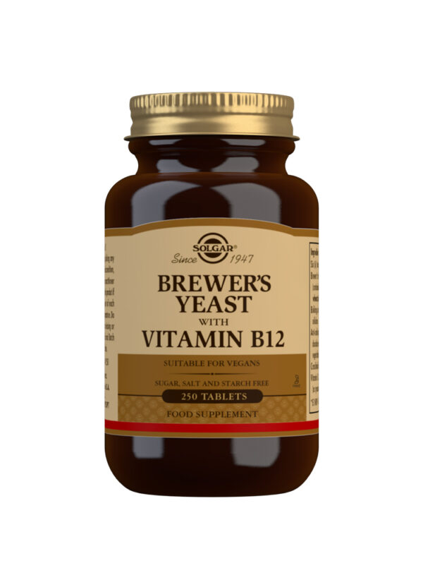 Solgar Brewer's Yeast with Vitamin B12 Tablets - Pack of 250