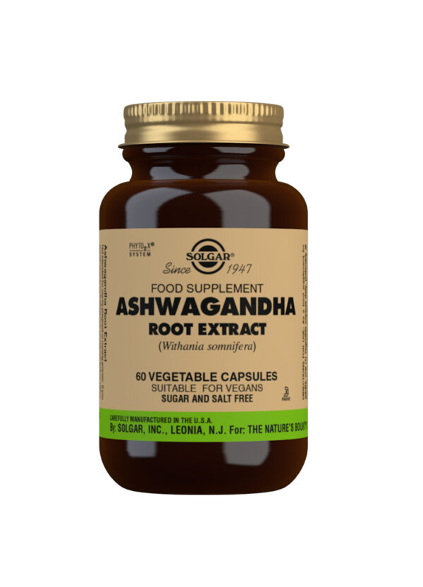 Solgar Ashwagandha Root Extract Vegetable Capsules - Pack of 60