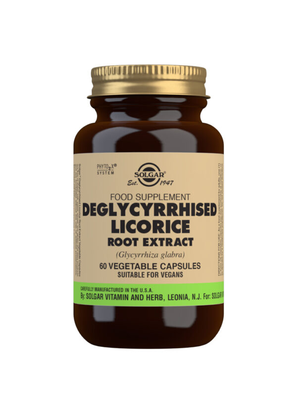 Solgar Deglycyrrhised Licorice Root Extract Vegetable Capsules - Pack of 60