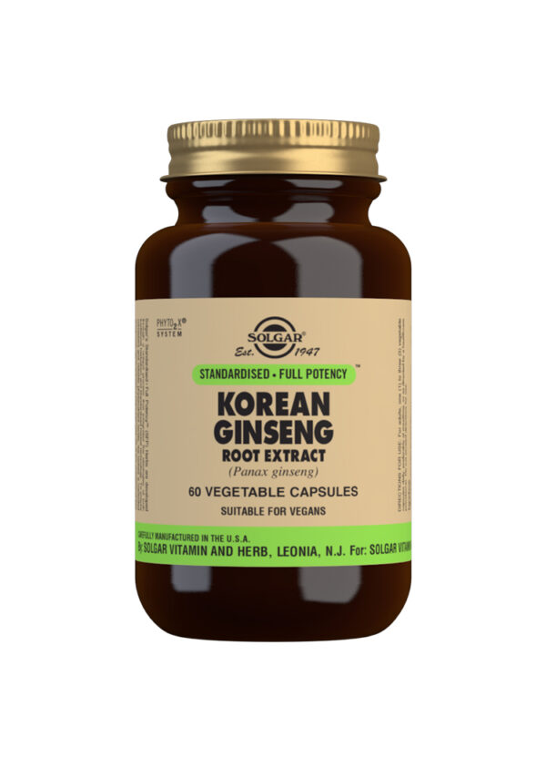 Solgar Korean Ginseng Root Extract Vegetable Capsules - Pack of 60
