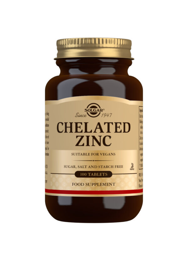 Solgar Chelated Zinc Tablets - Pack of 100