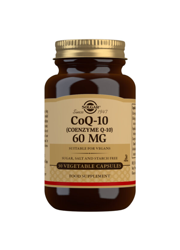 Solgar CoQ-10 (Coenzyme Q-10) 60 mg Vegetable Capsules - Pack of 30