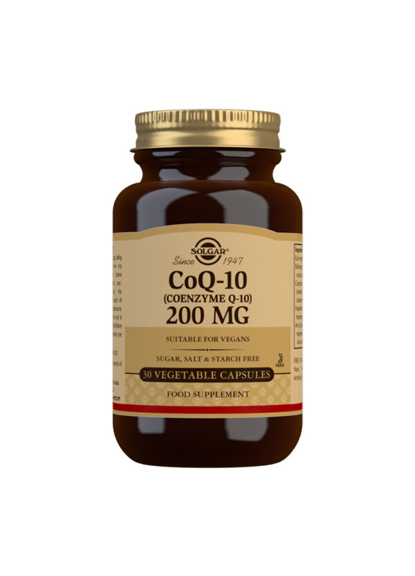 Solgar CoQ-10 (Coenzyme Q-10) 200 mg Vegetable Capsules - Pack of 30