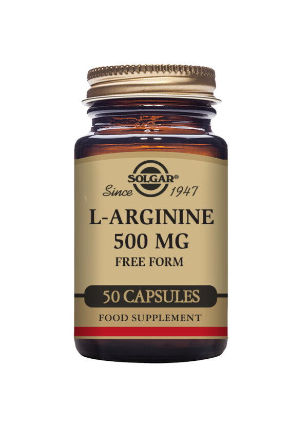 Solgar L-Arginine 500 mg Vegetable Capsules - Pack of 50