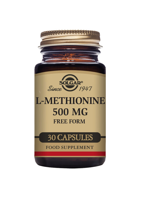 Solgar L-Methionine 500 mg Vegetable Capsules - Pack of 30