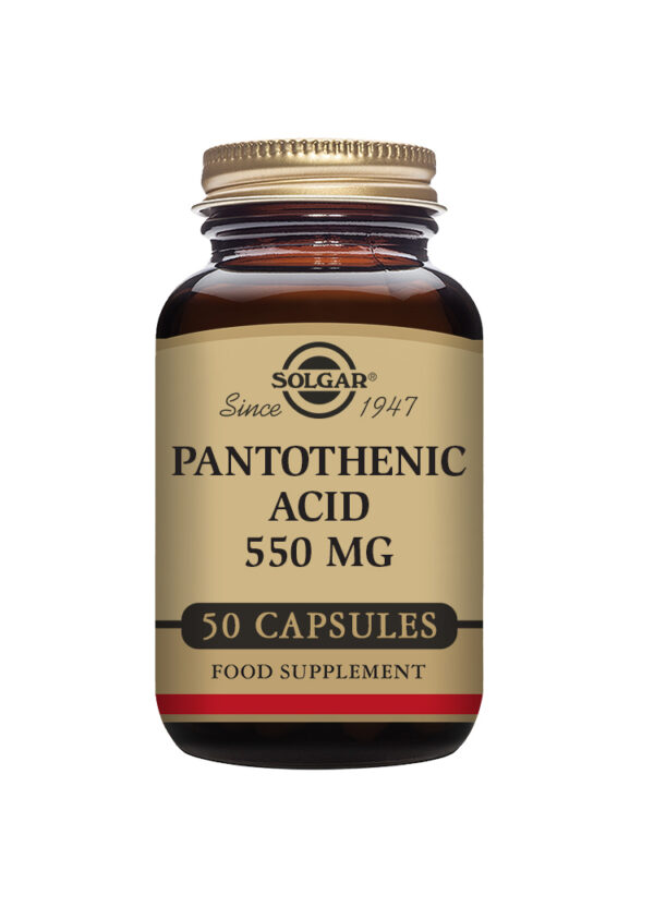 Solgar Pantothenic Acid 550 mg Vegetable Capsules - Pack of 50