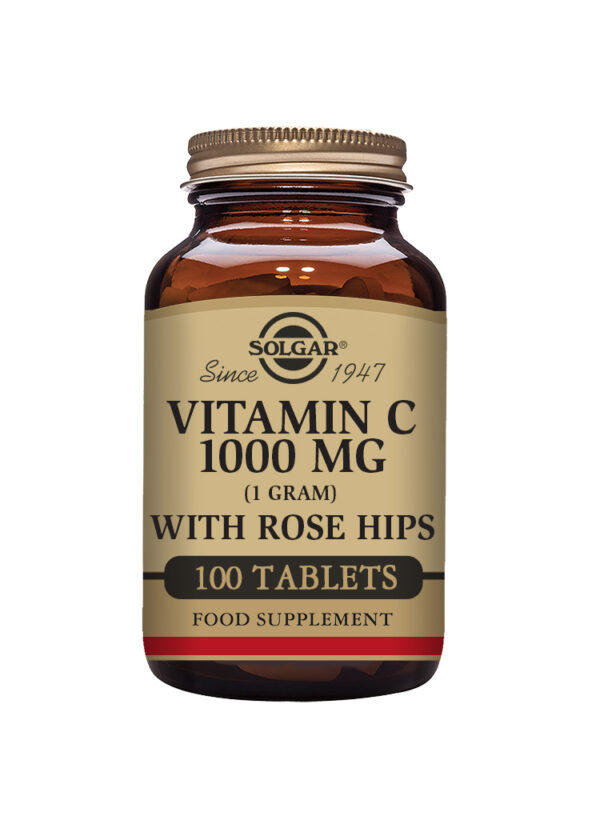 Solgar Vitamin C 1000 mg with Rose Hips Tablets - Pack of 100