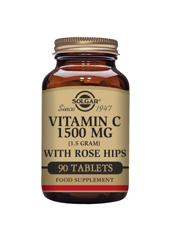 Solgar Vitamin C 1500 mg with Rose Hips Tablets - Pack of 90