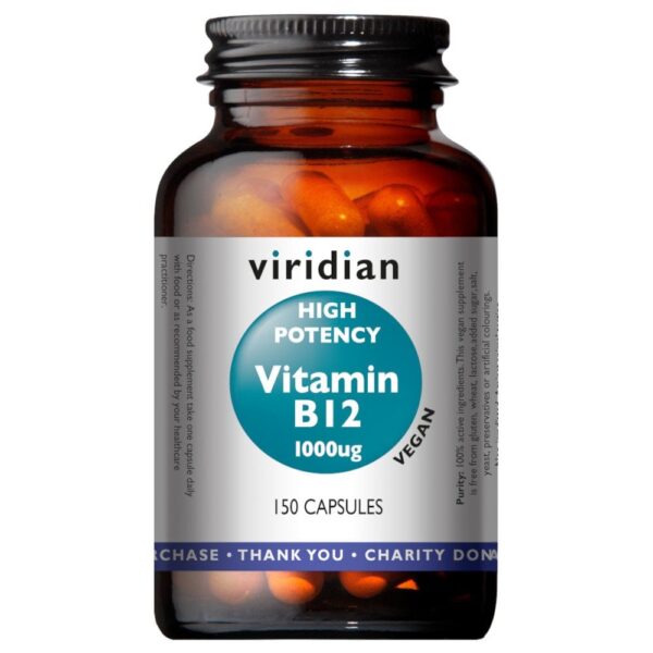 Viridian Vitamin B12 1000ug (High Potency) 150 Veg Caps