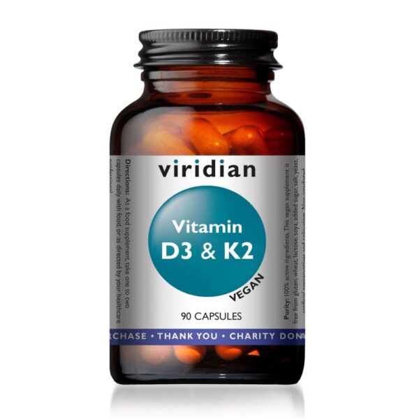 Viridian Vitamin D3 & K2 90 Veg Caps