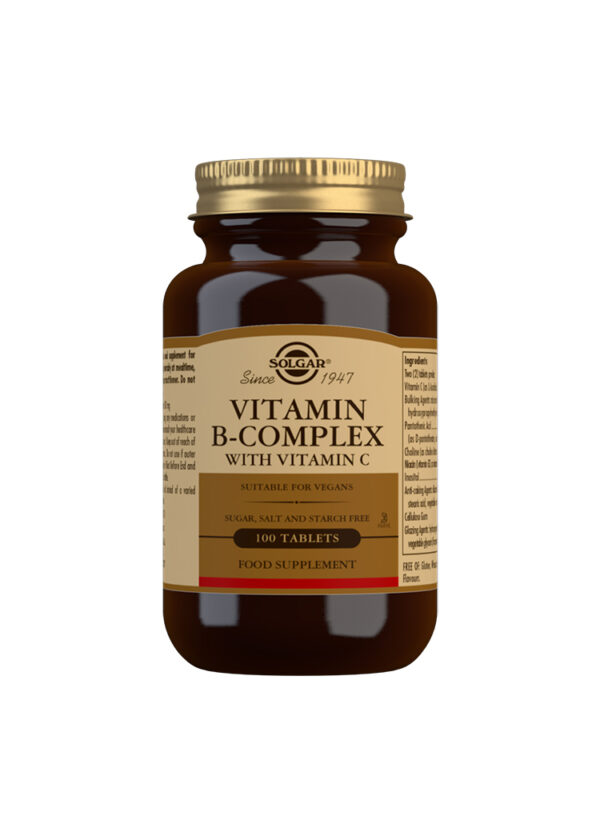 Solgar Vitamin B-Complex with Vitamin C Tablets - Pack of 100